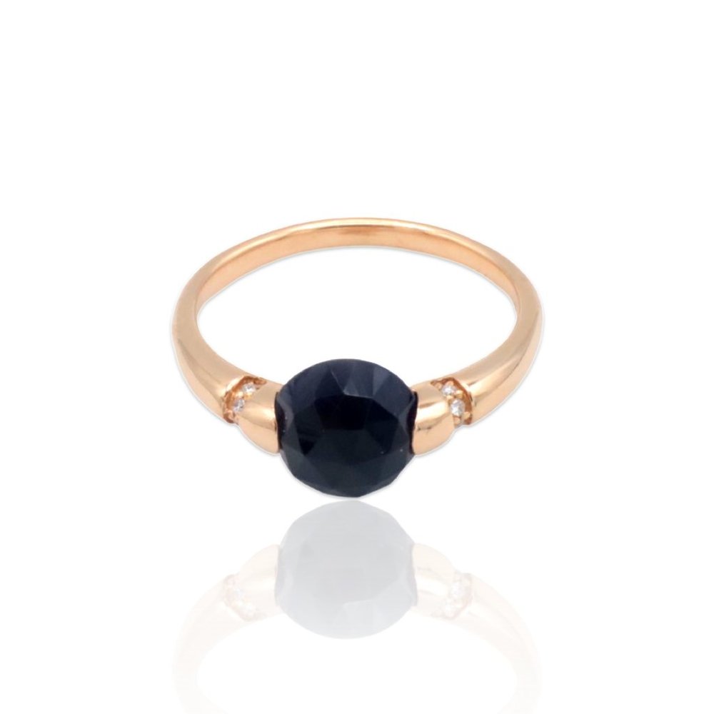 Superoro 18K Rose Gold Diamond Iolite Ring